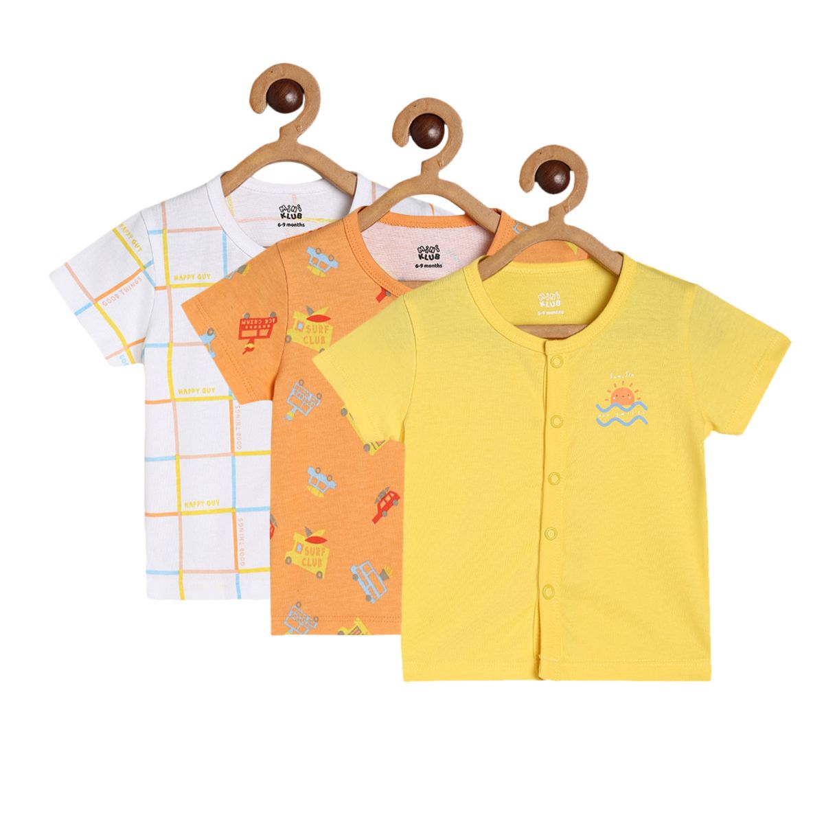 Boys Multicolor Pack Of 3 Front Open Vest