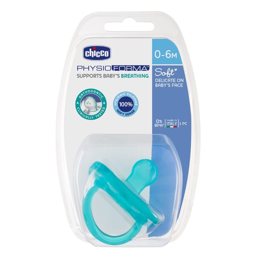 Chicco Soother Ph.Soft Blue Sil 0-6M 1Pc B