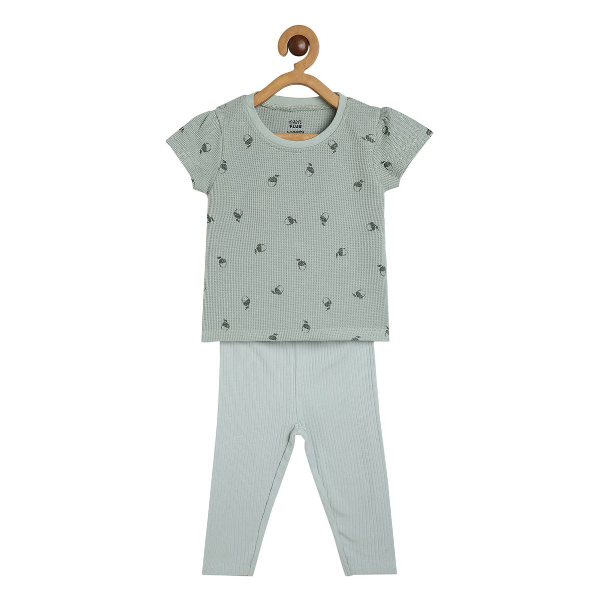 Girls Green Pack Of 2 Top And Legging