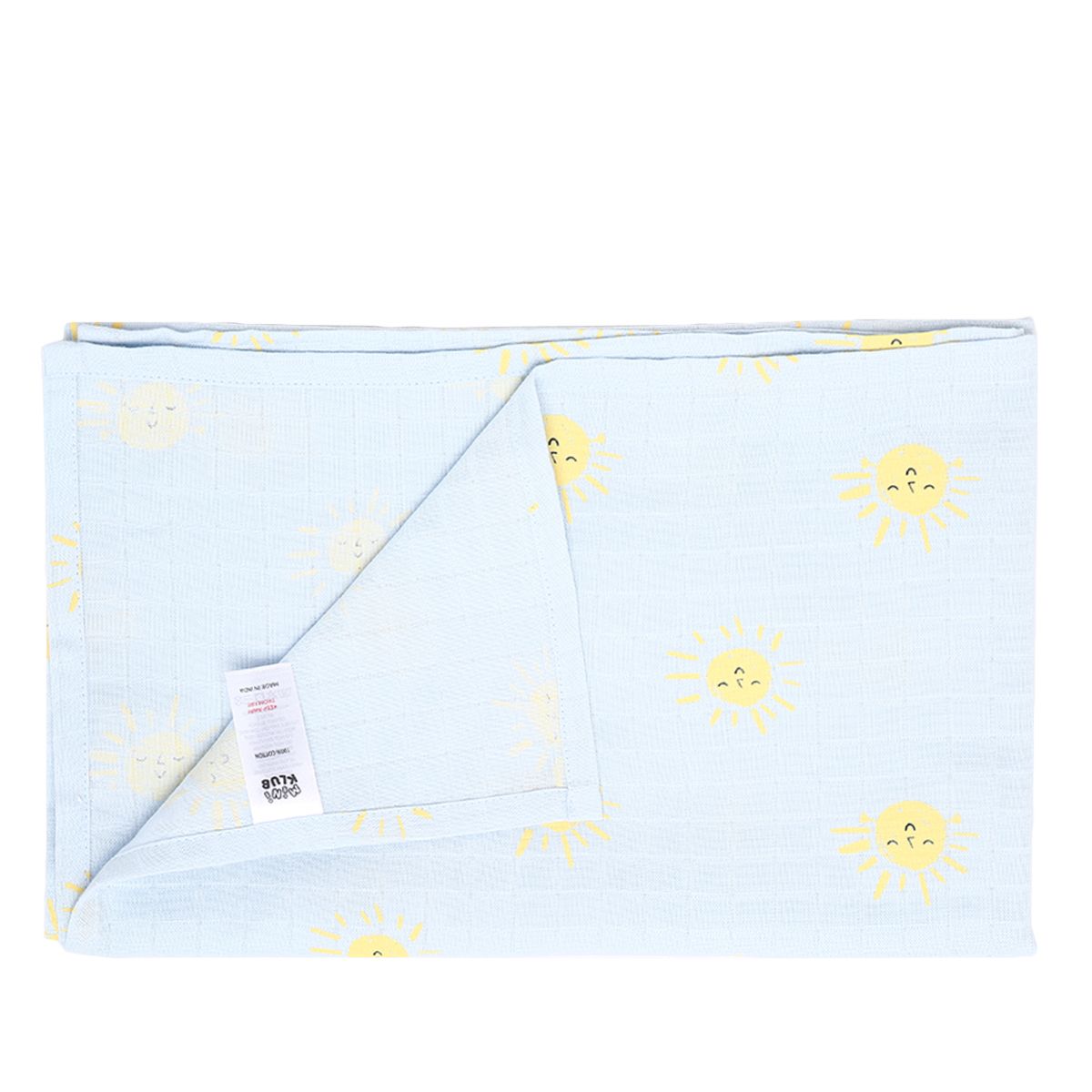 Baby Unisex Blue and White Cotton Muslin Printed Swaddle Wraps Pack of 2 Soft and Breathable Everyday Essentials