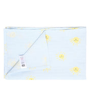 Baby Unisex Blue and White Cotton Muslin Printed Swaddle Wraps Pack of 2 Soft and Breathable Everyday Essentials