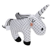 Baby Unisex Polka Dot Unicorn Soft Toy , White and Black