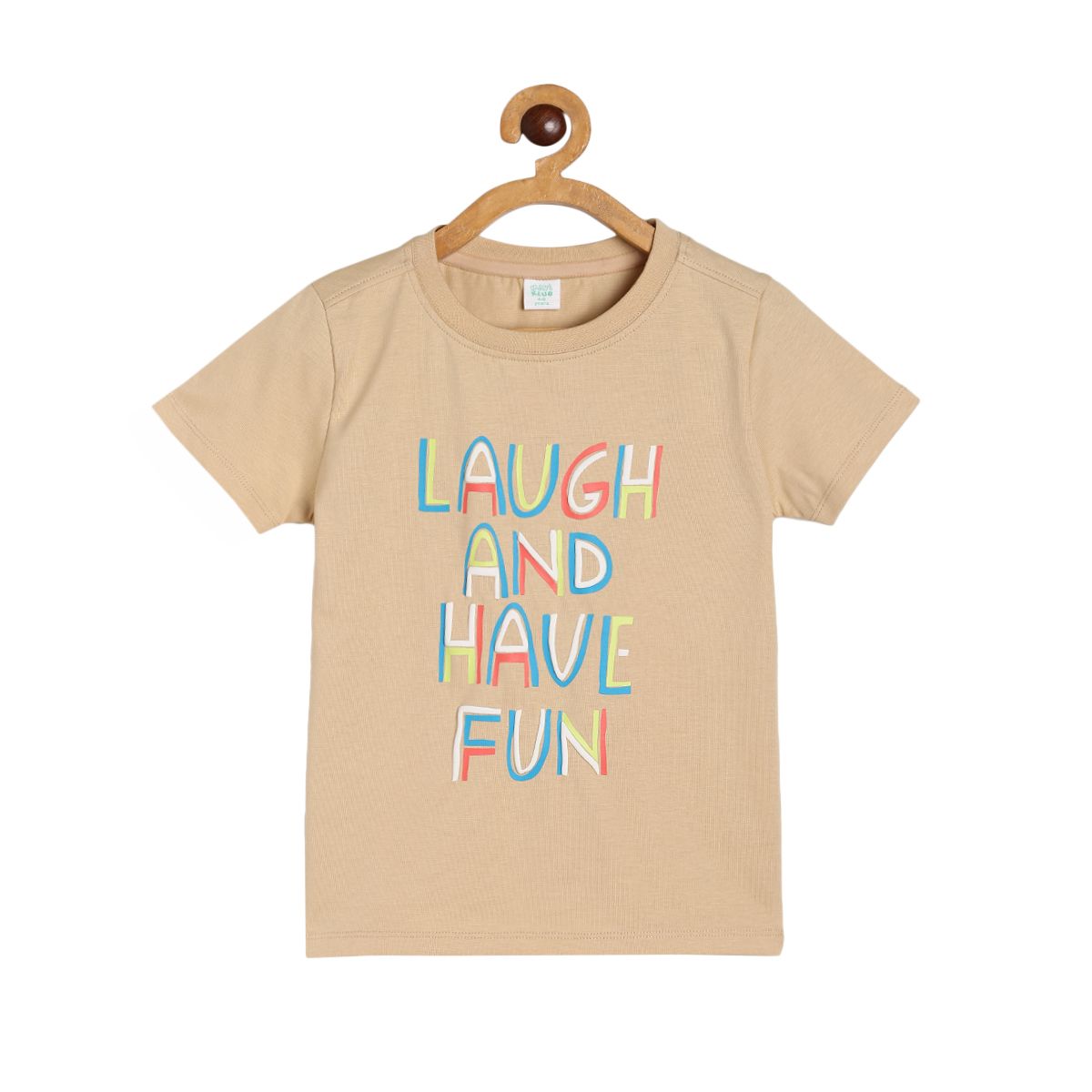 Boys Beige Pack Of 1 T-Shirt