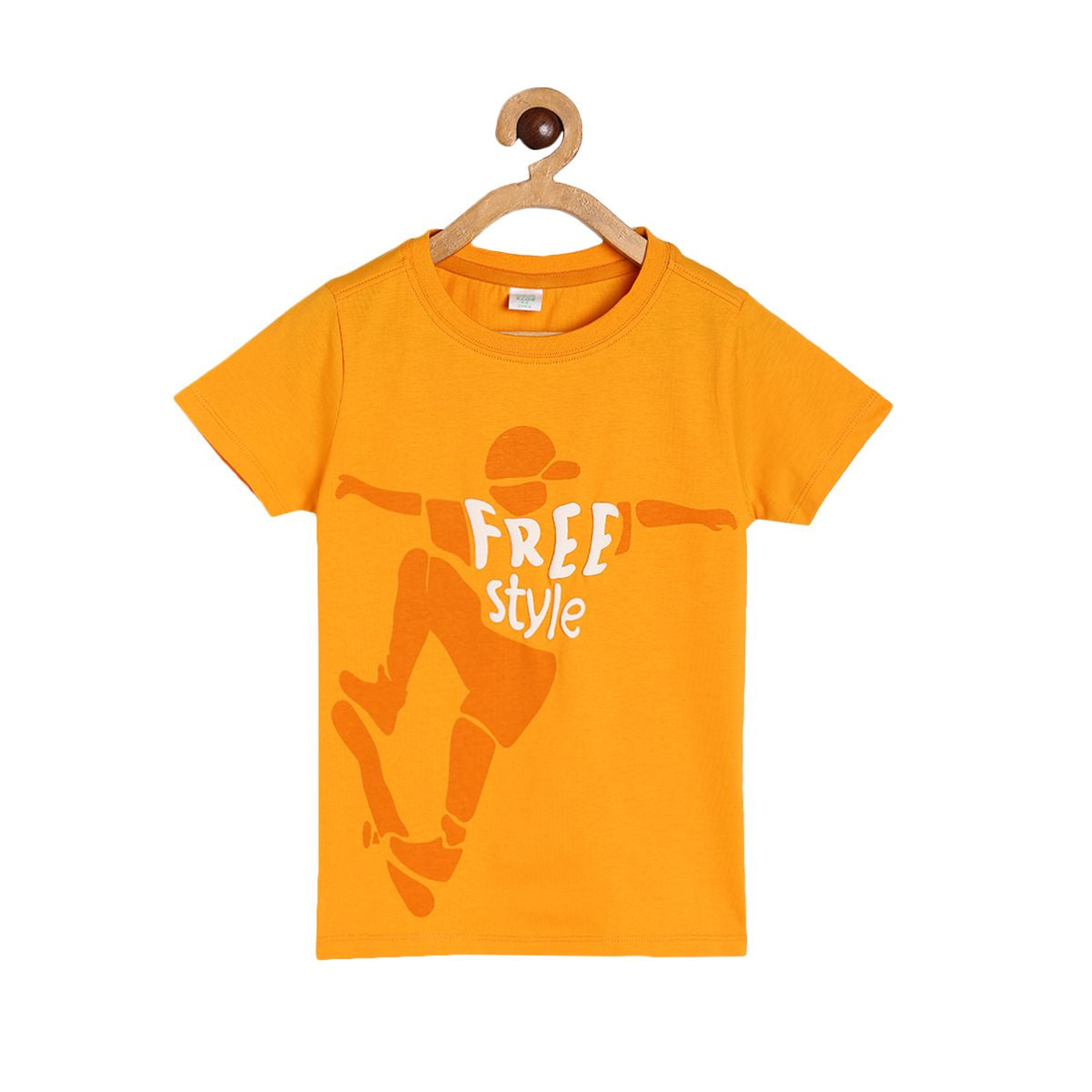Boys Orange Pack Of 1 T-Shirt
