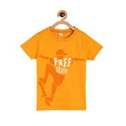 Boys Orange Pack Of 1 T-Shirt