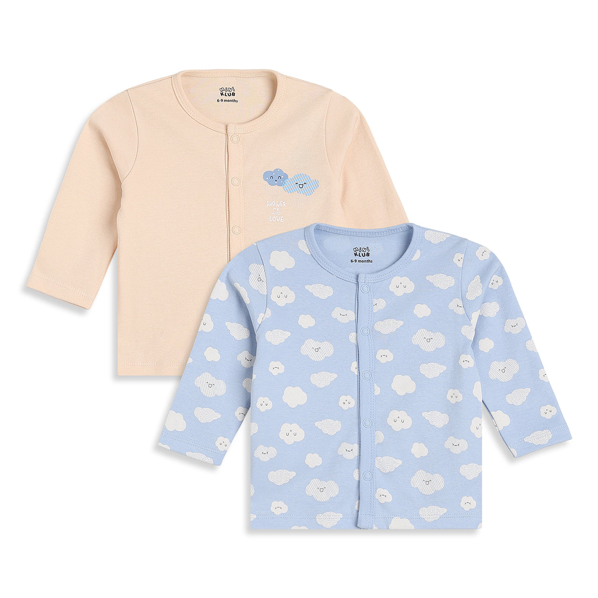 Baby Boys Blue and Cream Knit Front Open Vest Pack of 2 Casual Wear