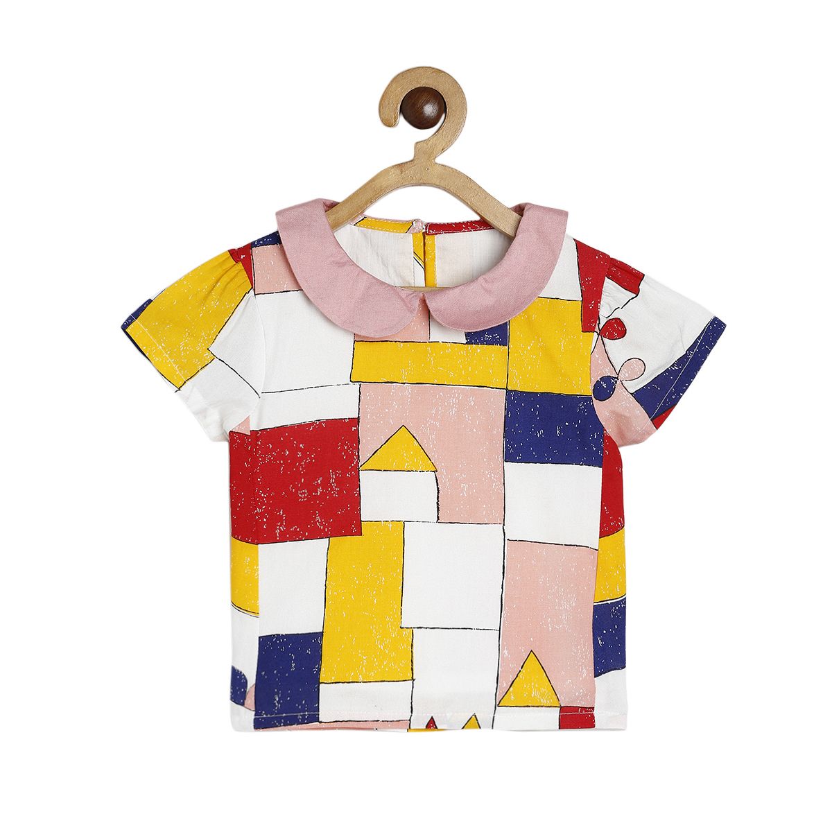 Girls White Woven Top