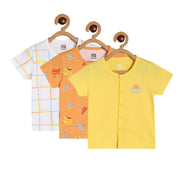 Boys Multicolor Pack Of 3 Front Open Vest