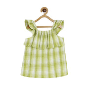 Girls Green Woven Top