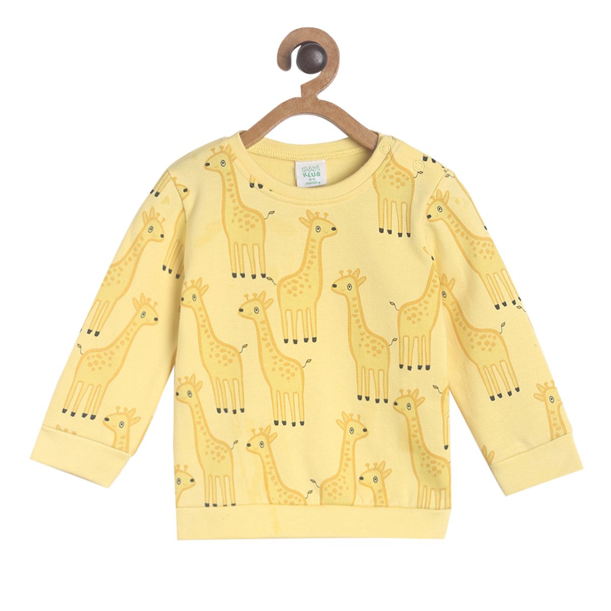 Pack of 1 knit sweat shirt - yellow for 3-6 Months