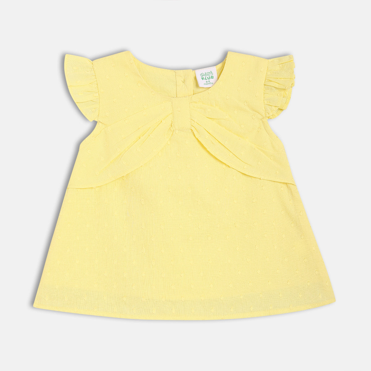 Girls Yellow Cap Sleeve Woven Top