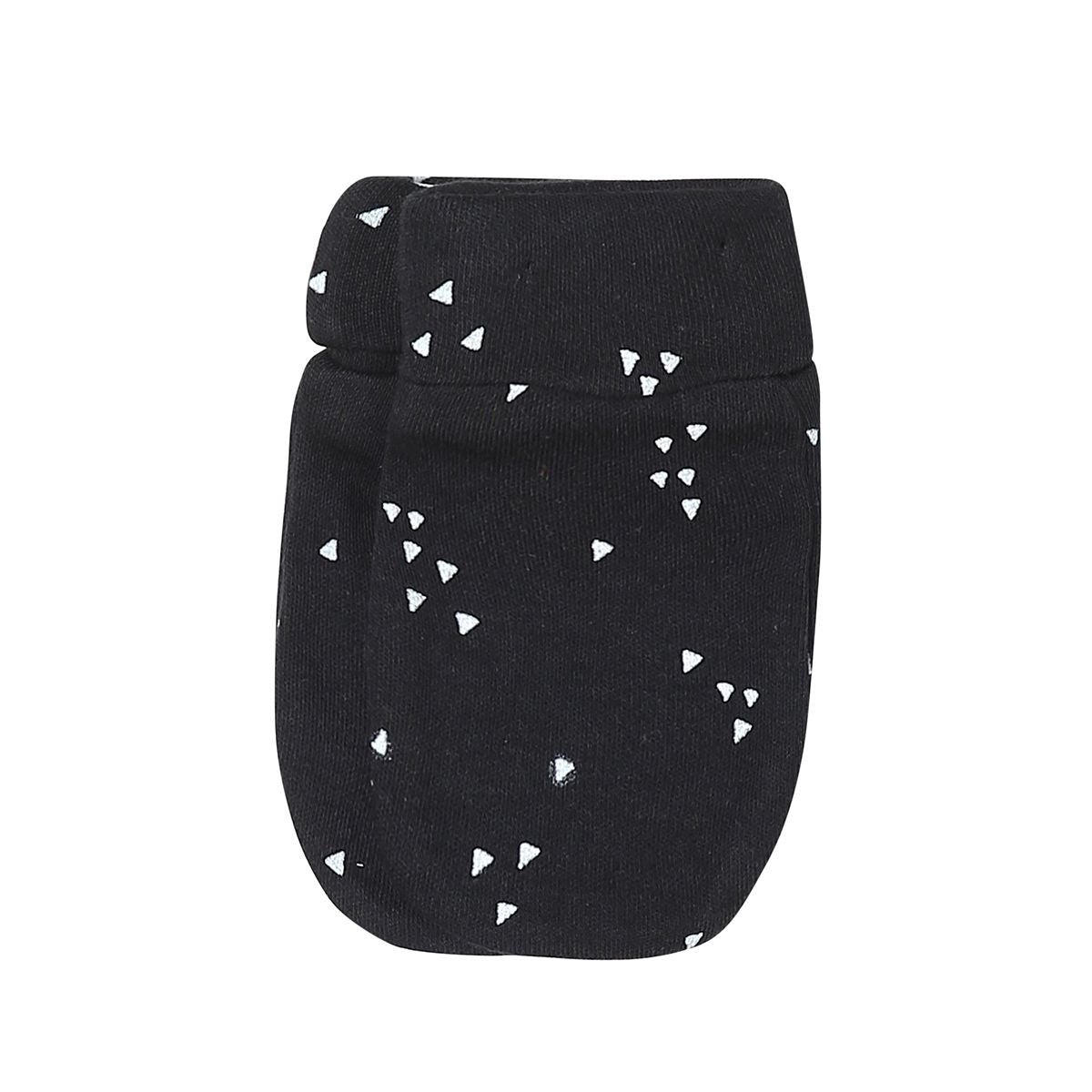 Baby Unisex Black and White Cotton Printed Mittens Pack of 2 Soft Everyday Essentials