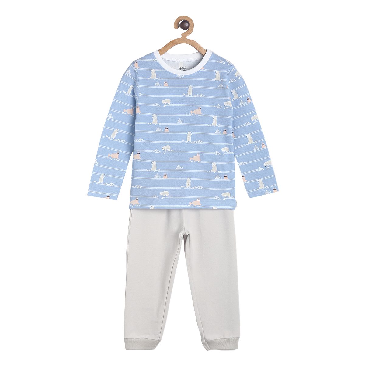 Pack of 2 t-shirt and bottom - blue for 3-6 Months