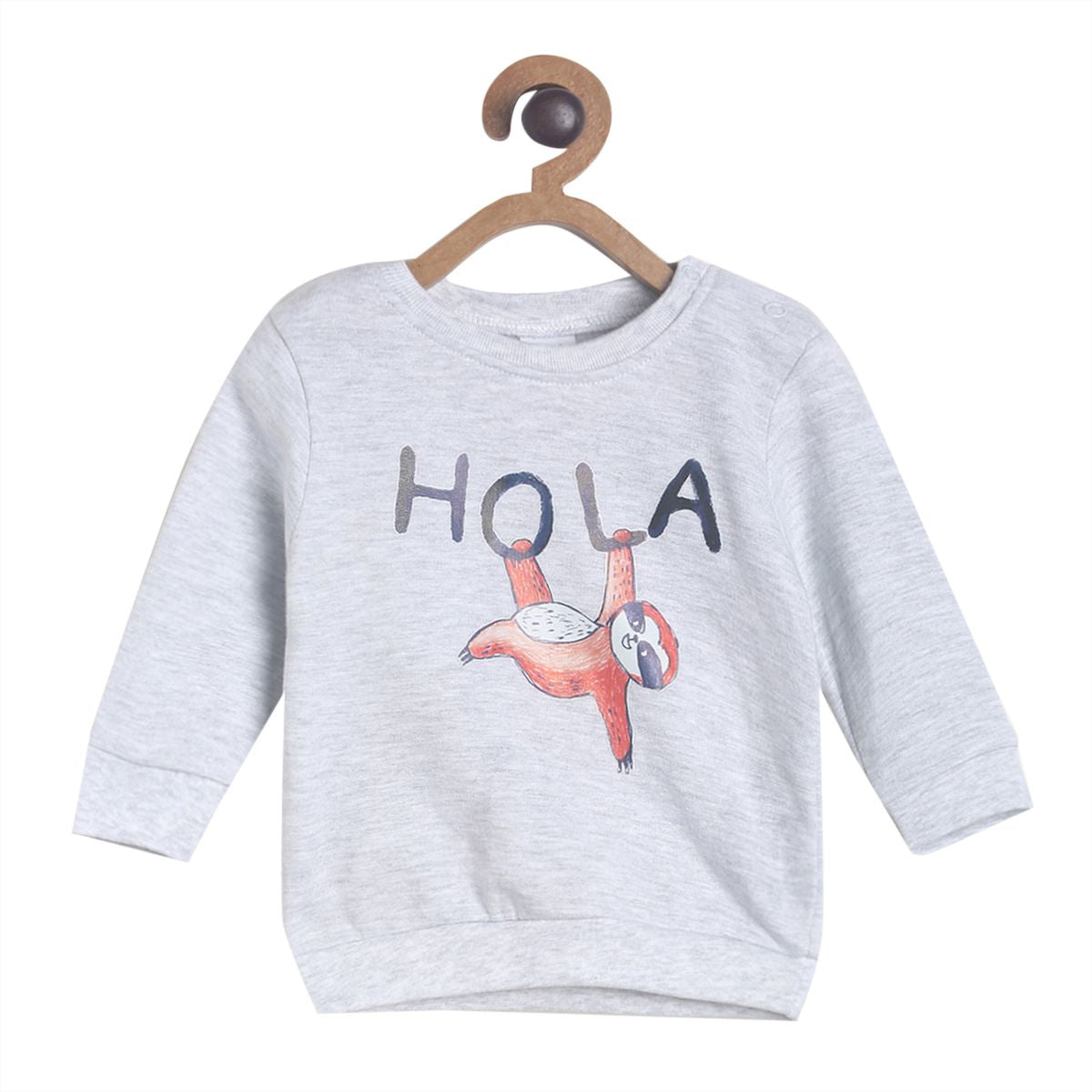 Pack of 1 knit sweat shirt - grey for 3-6 Months