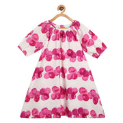 Girls White Pink Pack Of 1 Dress