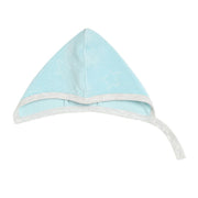 Baby Unisex Blue Cotton Star Embossed Tie-Up Cap Pack of 2 Soft and Comfortable Everyday Wear