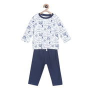 Pack of 2 t-shirt and bottom set - navy for 0-3 Months
