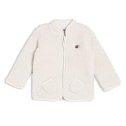 Unisex White Boat Neck Cap Sleeve Jacket
