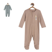 Pack of 2 sleepsuit - brown for New Born