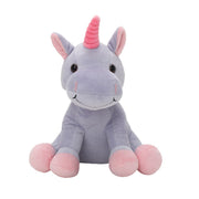 Baby Unisex Grey and Pink Polyester Unicorn Soft Toy Pack of 1 Cuddly Playtime Companion
