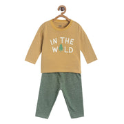 Pack of 2 t-shirt and bottom set - yellow for 0-3 Months