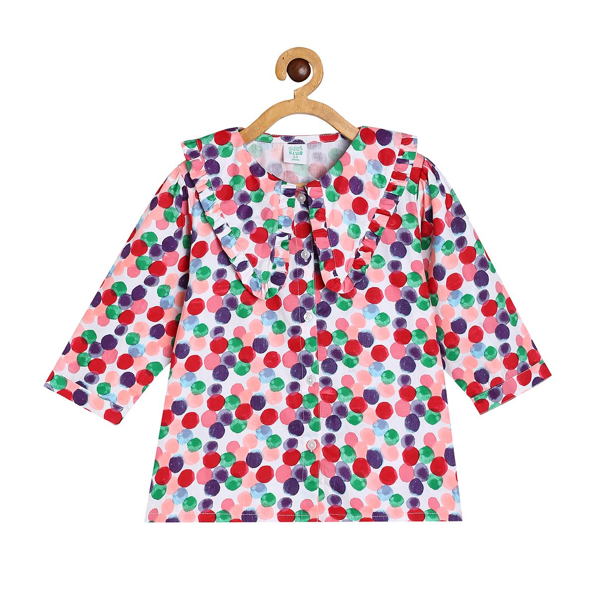 Girls White Woven Top