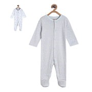 Pack of 2 sleepsuit - light greyish blue for New Born