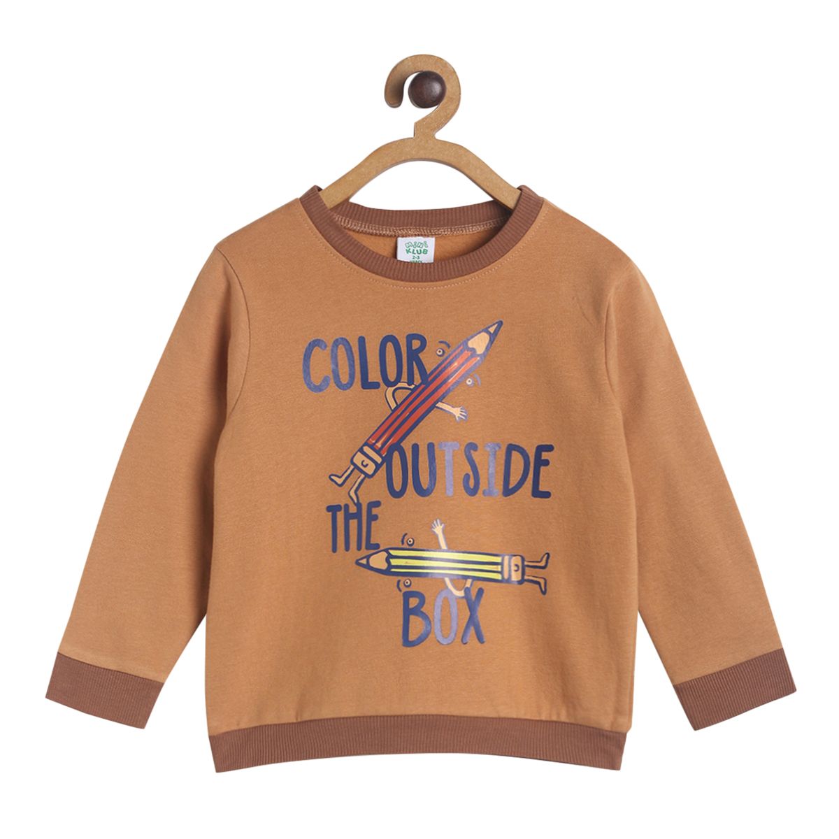Pack of 1 knit sweat shirt - mustard for 3-6 Months