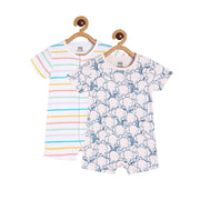 Boys Multicolor Pack Of 2 Romper