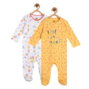 Girls Multicolor Pack Of 2 Sleep Suit