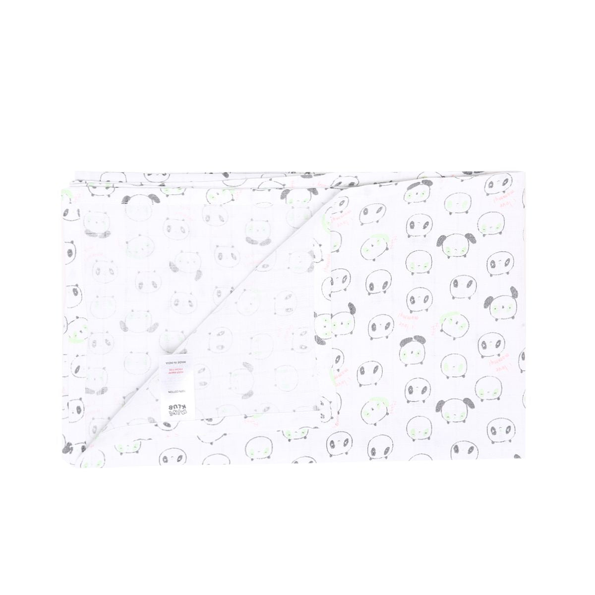 Baby Unisex White Cotton Muslin Printed Swaddle Wraps Pack of 2 Soft and Breathable Everyday Essentials
