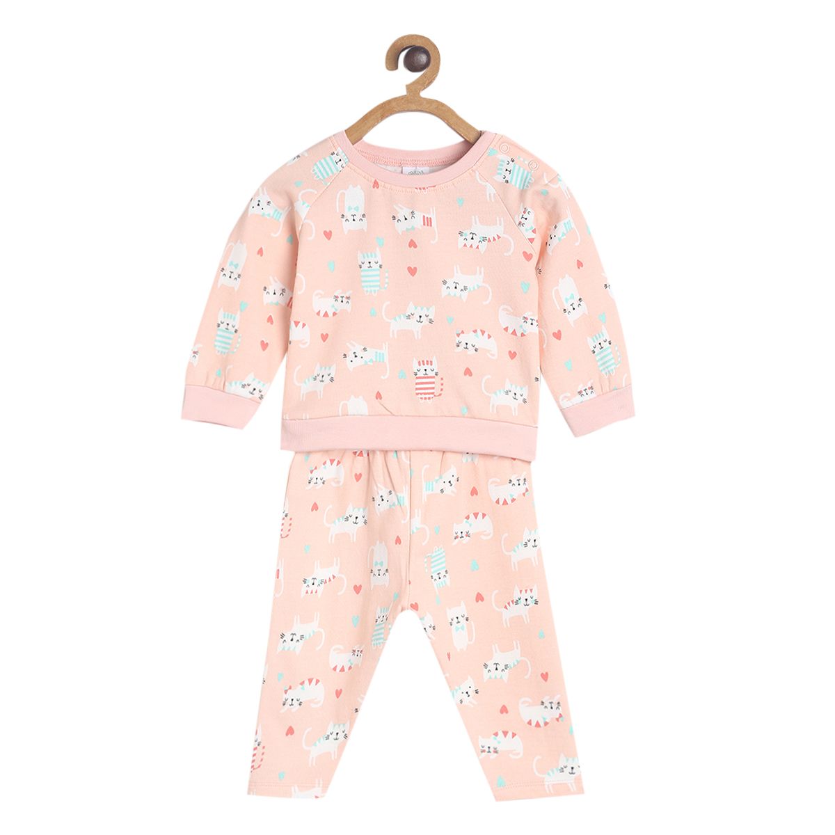 Pack of 2 top and bottom set - peach for 3-6 Months