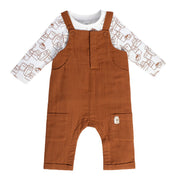 Boys Multicolor Pack Of 2 Dungaree Set