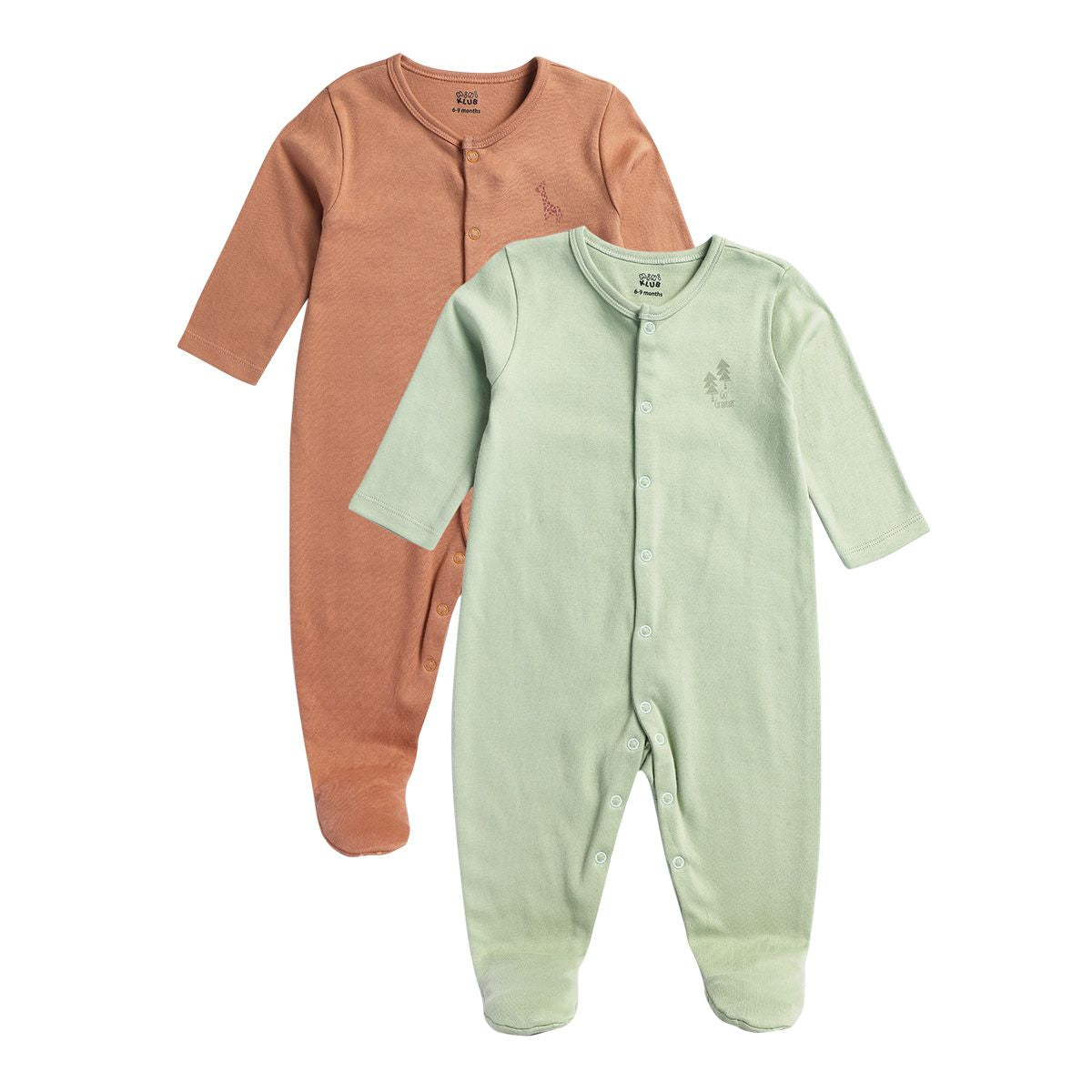 Boys Multicolor Pack Of 2 Sleep Suit
