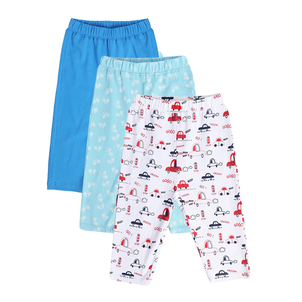 Boys Multicolor Pack Of 3 Knit Bottom