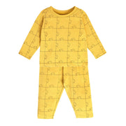 Boys Yellow Pack Of 2 T-Shirt And Bottom