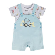 Boys Blue Pack Of 2 Dungaree Set