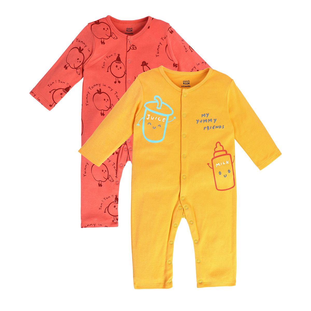Boys Multicolor Pack Of 2 Romper