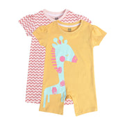 Girls Multicolor Pack Of 2 Romper