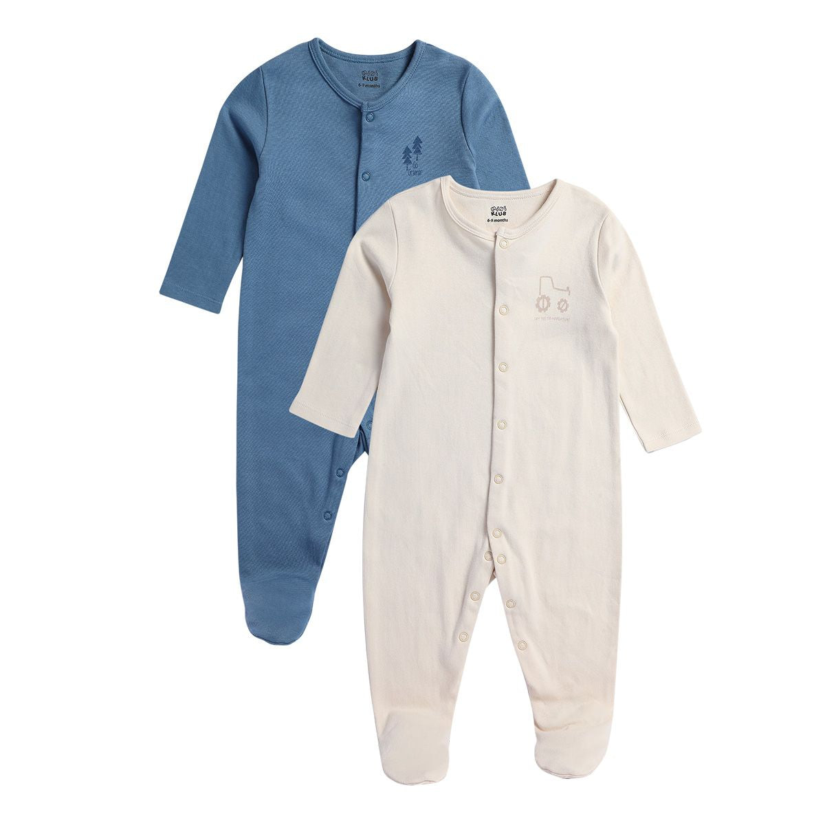 Boys Multicolor Pack Of 2 Sleep Suit