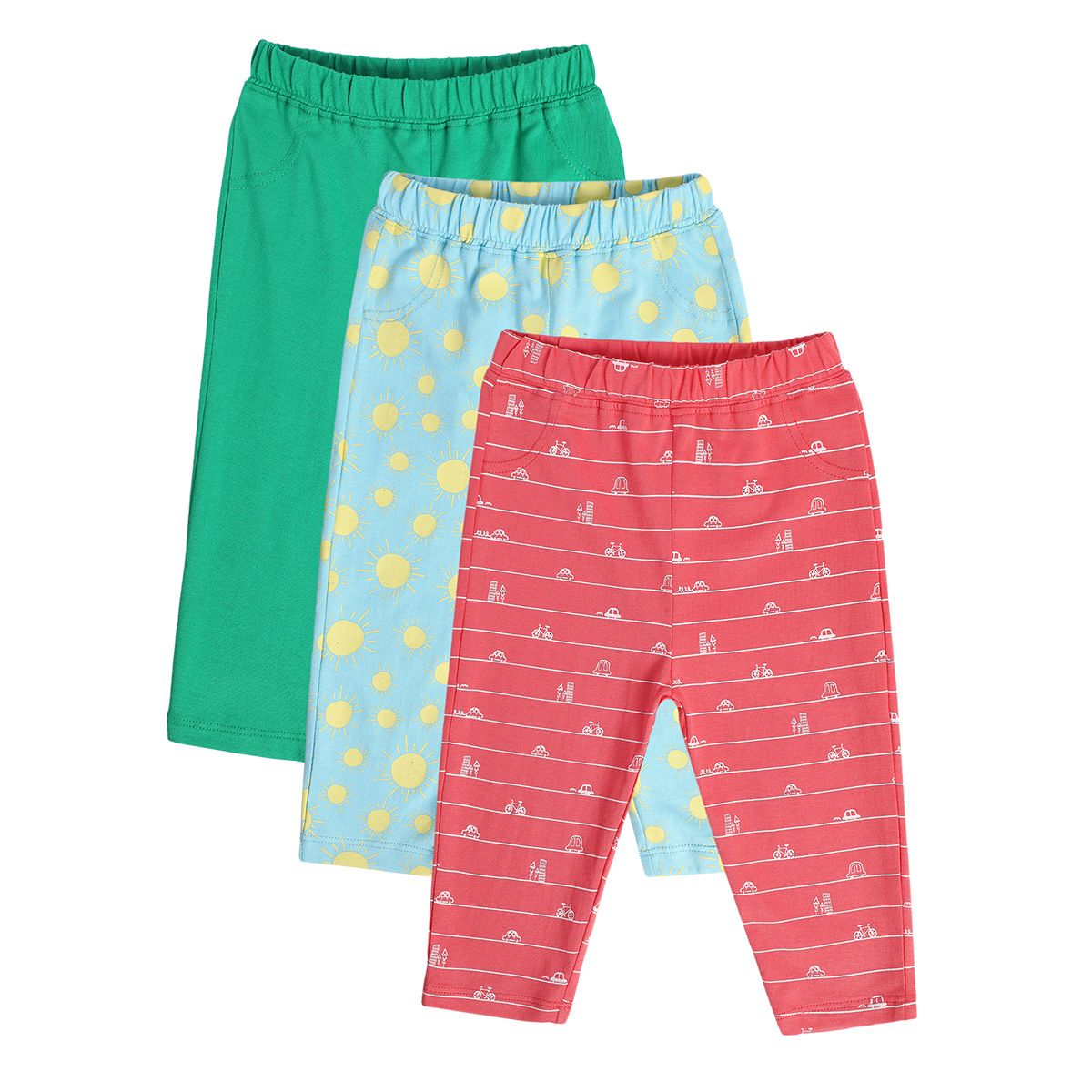Boys Multicolor Pack Of 3 Knit Bottom