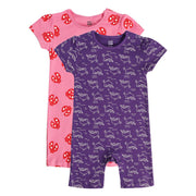 Girls Multicolor Pack Of 2 Romper