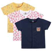 Boys Multicolor Pack Of 3 Front Open Vest