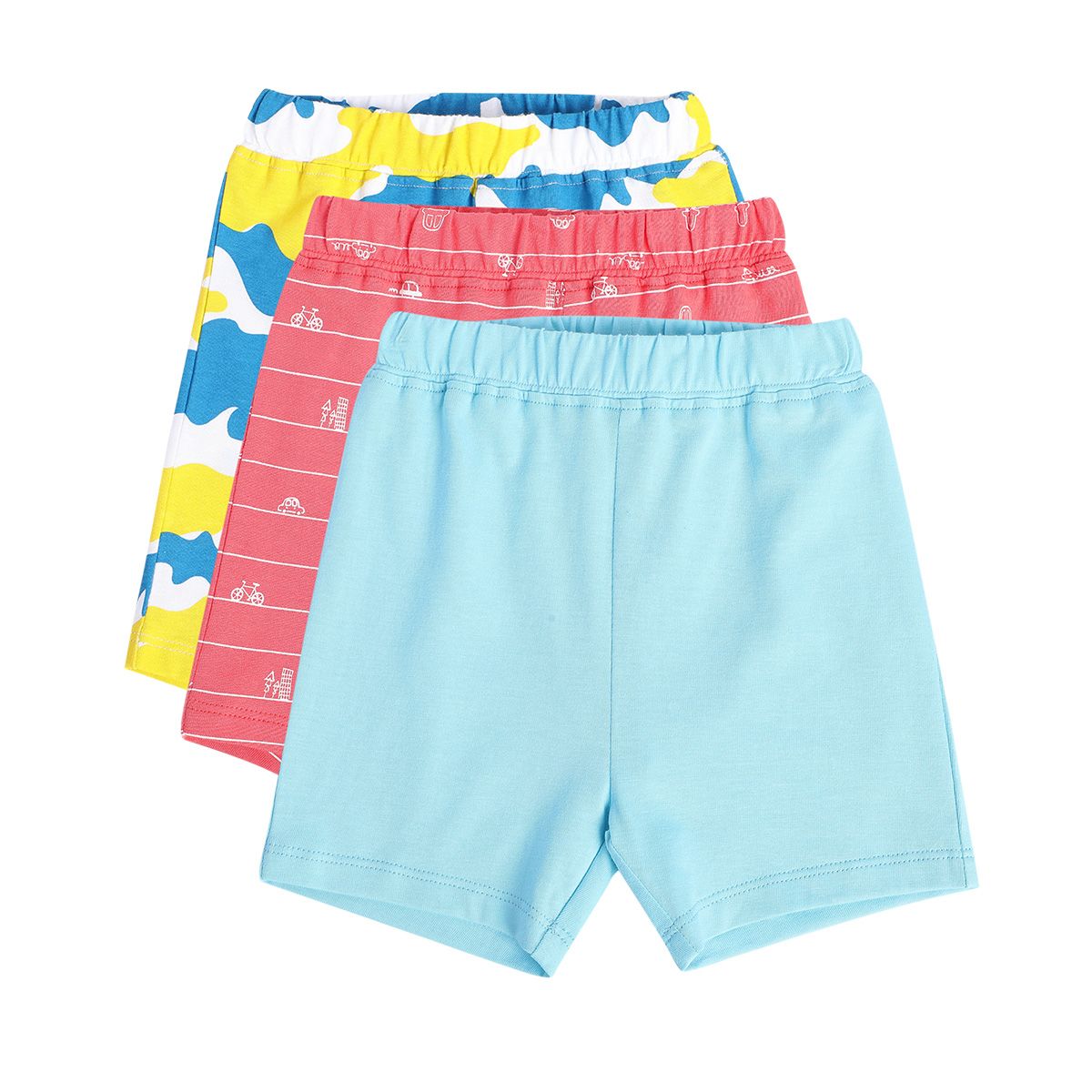 Boys Multicolor Pack Of 3 Shorts