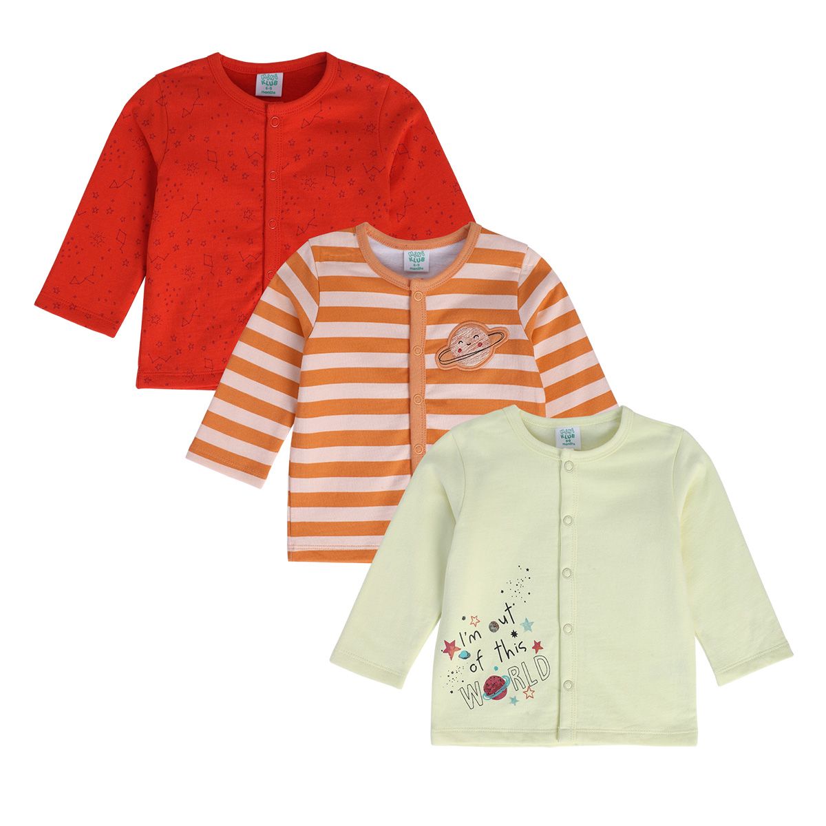 Boys Orange Front Open Vest