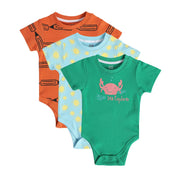 Boys Multicolor Pack Of 3 Body Suit