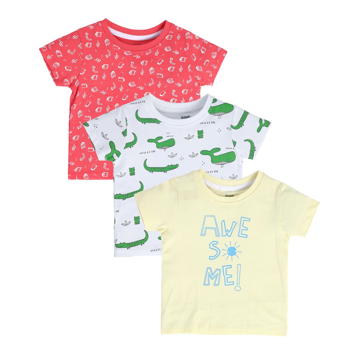 Boys Multicolor Pack Of 3 T-Shirt