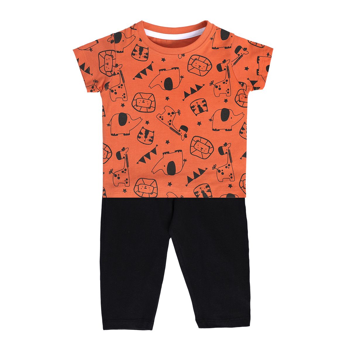 Boys Multicolor Pack Of 2 Top And Bottom