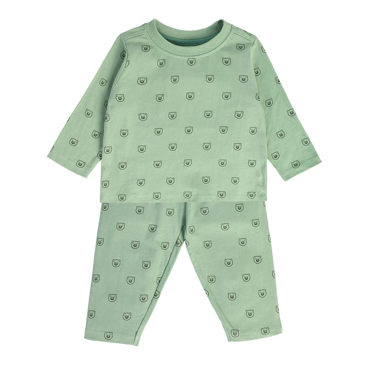 Boys Green Pack Of 2 T-Shirt And Bottom