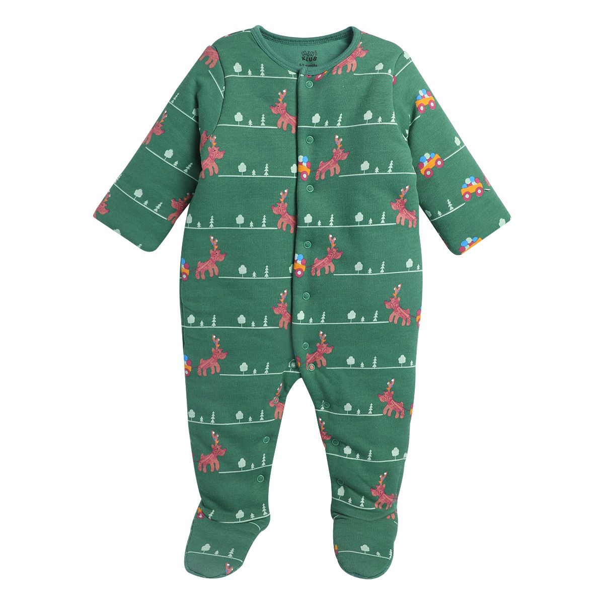 Boys Green Pack Of 1 Sleep Suit